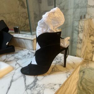 Aquazzura Black Suede Heels